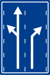 Kavşak Öncesi Şerit Seçimi Levhası