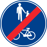 Yayalar ve Bisikletliler Tarafından Kullanılabilen Yolun Sonu